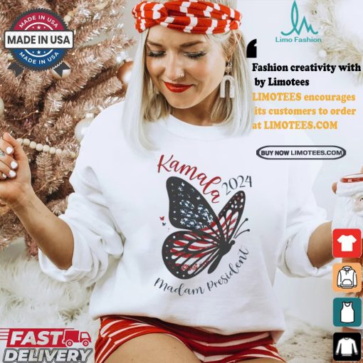 Kamala Harris Patriotic Butterfly For President We Are Not Going Back 2024 Harris Walz T shirt