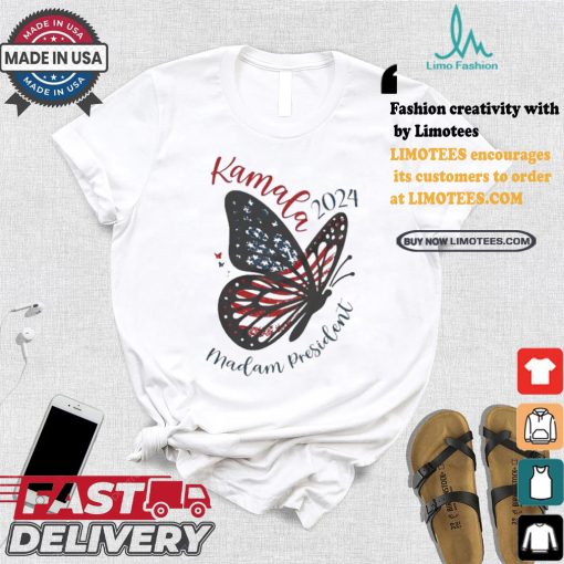 Kamala Harris Patriotic Butterfly For President We Are Not Going Back 2024 Harris Walz T shirt