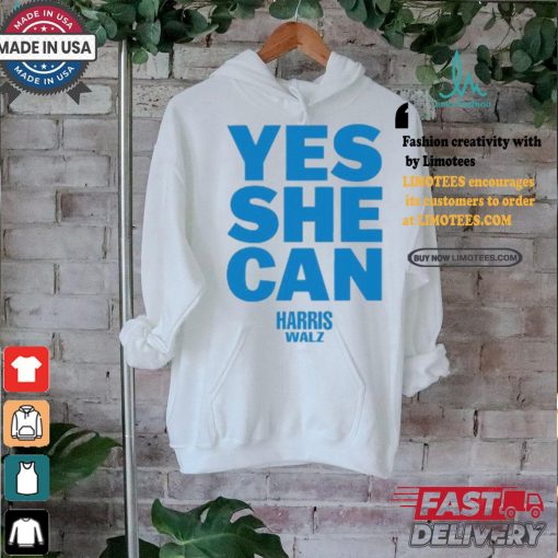 Kamala Harris Store Yes She Can Harris Walz Shirt