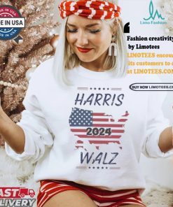 Kamala Harris Tim Walz 2024 Election America Map T shirt