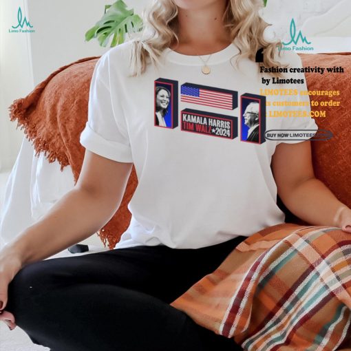 Kamala Harris Tim Walz 2024 USA 3D Stage T Shirt