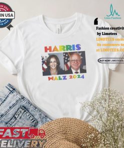 Kamala Harris Walz 2024 Rainbow Gaay Pride America President T shirt