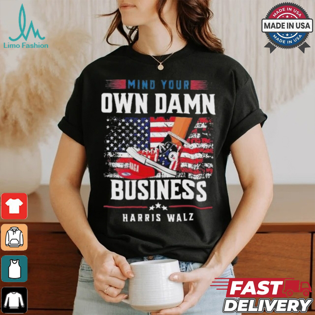 Kamala Stepping On Red Hat Mind Your Own Damn Business Harris Walz T Shirt Kamala Stepping On Red Hat Mind Your Own Damn Business Harris Walz T Shirt