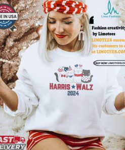 Kamala Tim Patriotic Cats Childless Cat Lady Votes Election 2024 Harris Walz T shirt