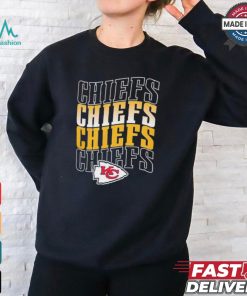 Kansas City Chiefs football team text stack graphic shirt