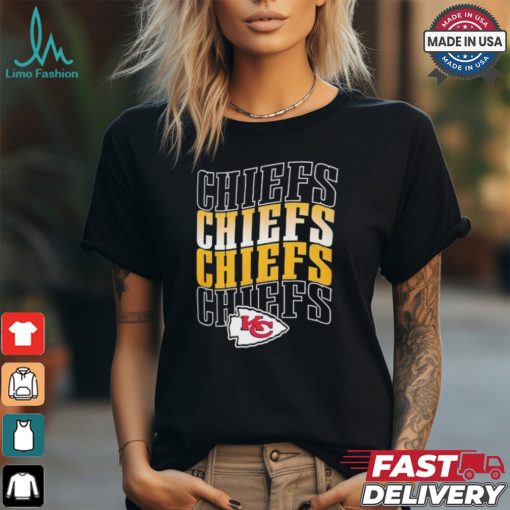 Kansas City Chiefs football team text stack graphic shirt