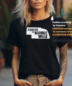 Kansas Map for Harris Walz 2024 T Shirt