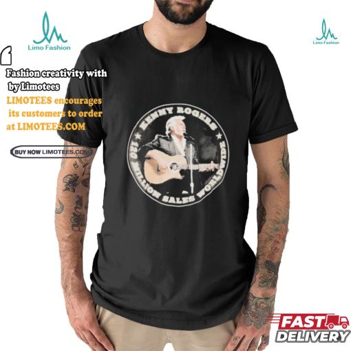 Kenny Rogers Guitar 120 Million Sales Worldwide T Shirts