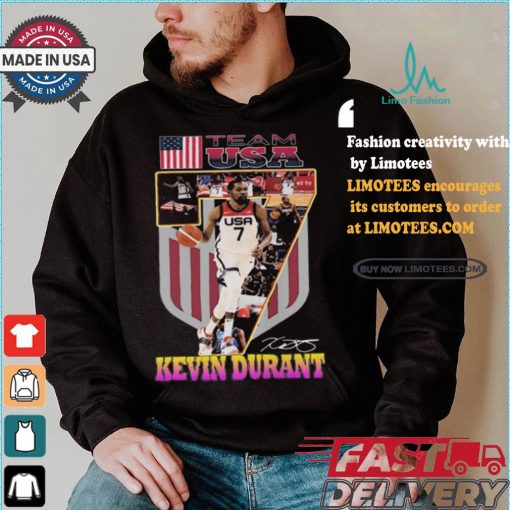 Kevin Durant Team USA Men Basketball Olympic Paris 2024 Signature Shirt