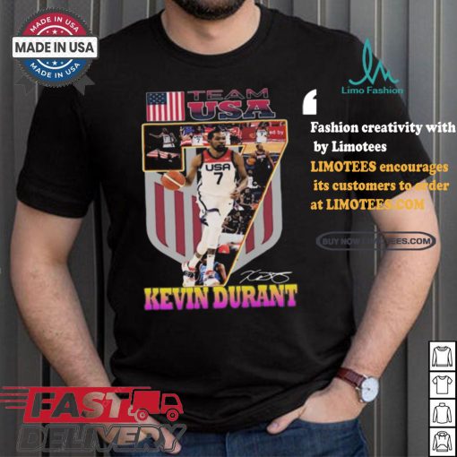 Kevin Durant Team USA Men Basketball Olympic Paris 2024 Signature Shirt