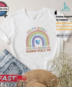 Kids For Kamala Kids For Kindness Harris Walz 24 Rainbow LGBTQ T shirt