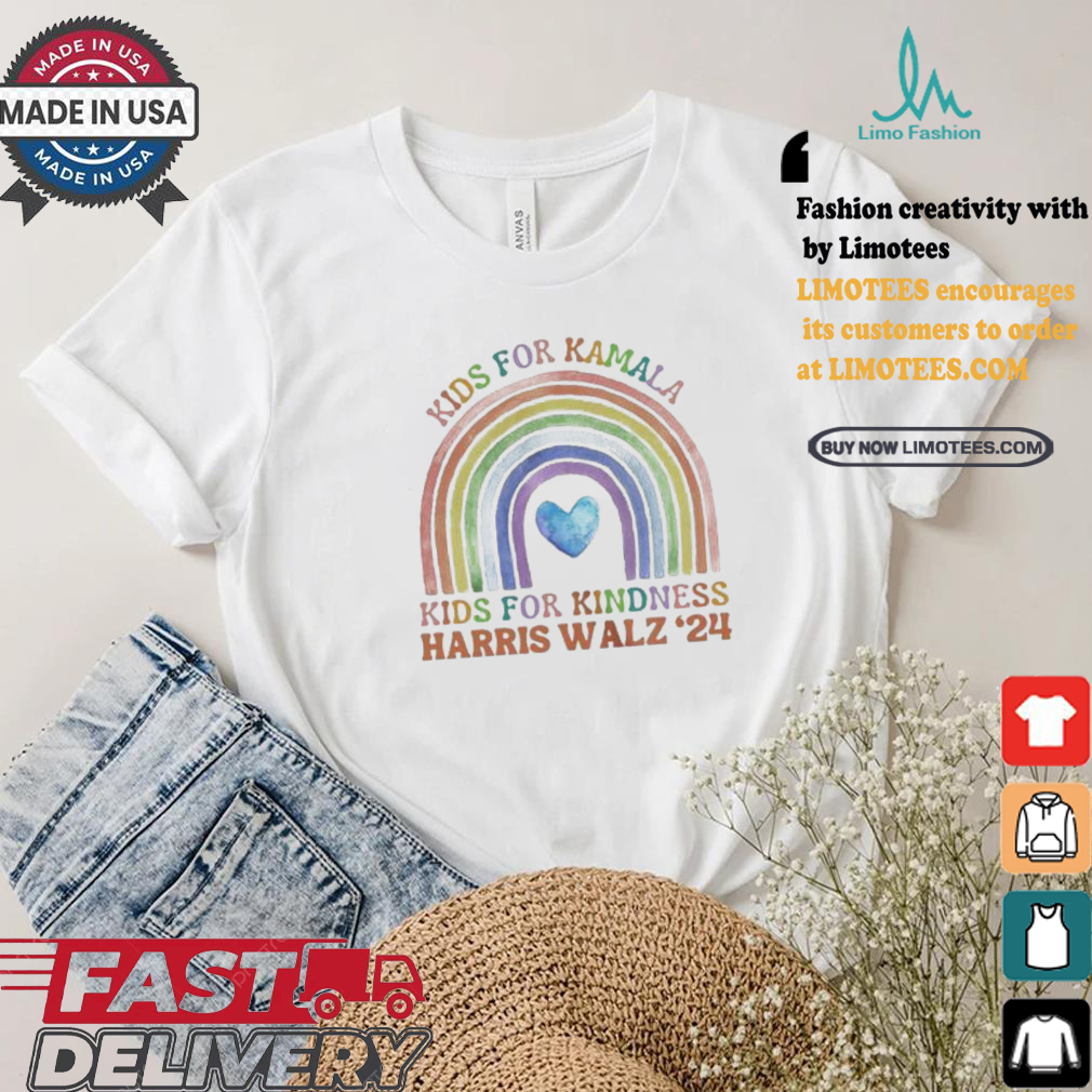 Kids For Kamala Kids For Kindness Harris Walz 24 Rainbow LGBTQ T shirt Kids For Kamala Kids For Kindness Harris Walz 24 Rainbow LGBTQ T shirt