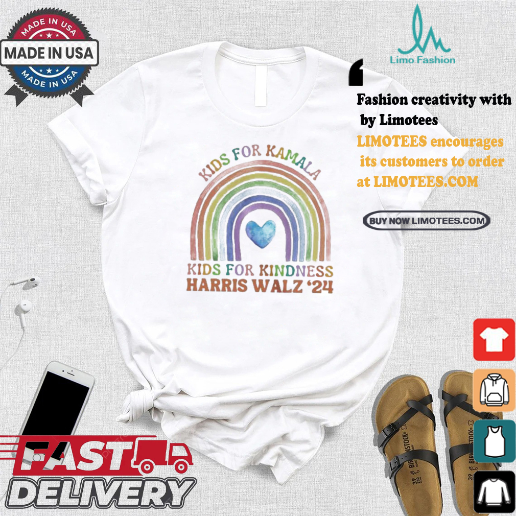 Kids For Kamala Kids For Kindness Harris Walz 24 Rainbow LGBTQ T shirt Kids For Kamala Kids For Kindness Harris Walz 24 Rainbow LGBTQ T shirt