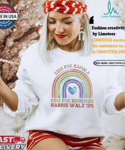 Kids For Kamala Kids For Kindness Harris Walz 24 Rainbow LGBTQ T shirt