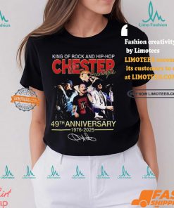 King Of Rock And Hip hop Chester Bennington 49th Anniversary 1976 2025 T shirt
