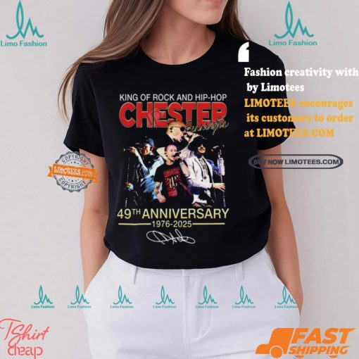 King Of Rock And Hip hop Chester Bennington 49th Anniversary 1976 2025 T shirt