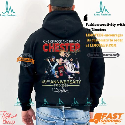 King Of Rock And Hip hop Chester Bennington 49th Anniversary 1976 2025 T shirt