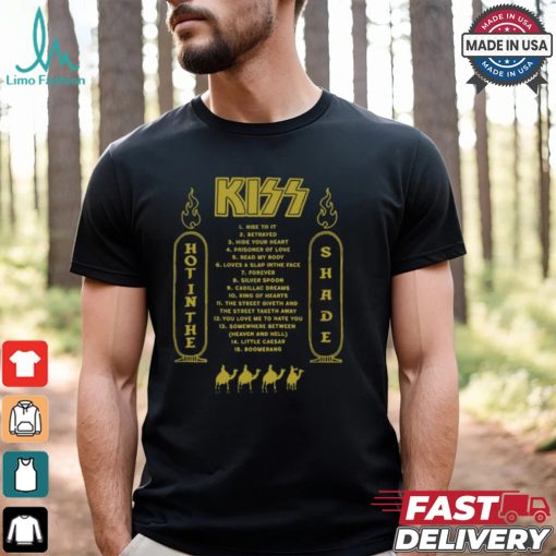 Kiss Hot In The Shade Tracklist 35Th Anniversary Shirt