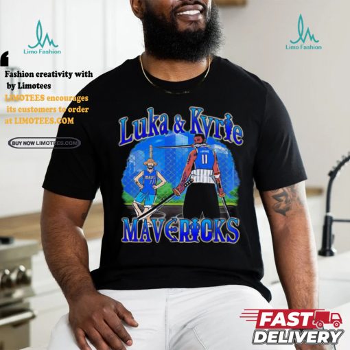 Kyrie Irving and Luka Doncic Dallas Mavericks X Luffy And Zoro One Piece Shirt