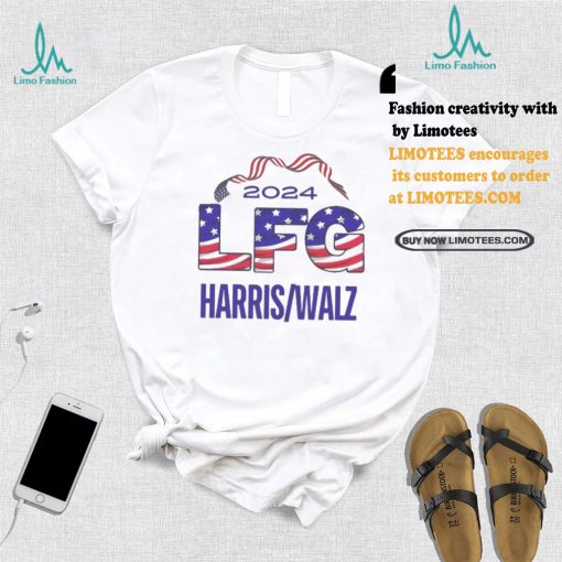 LFG Kamala Harris Walz 2024 President America Flag T shirt