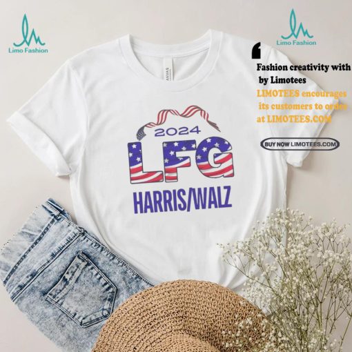 LFG Kamala Harris Walz 2024 President America Flag T shirt