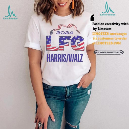 LFG Kamala Harris Walz 2024 President America Flag T shirt