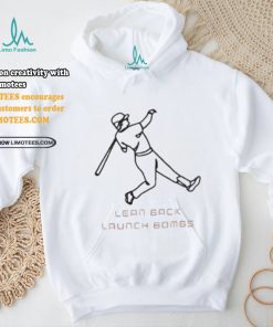Lean back hit bombs baseball shirt