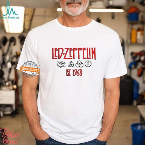 Led Zeppelin   Symbols Est 68 Grey   T Shirt