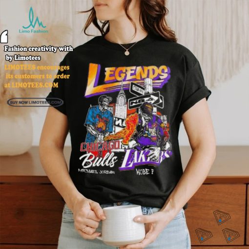 Legends Chicago Bulls Michael Jordan Lakers Kobe Bryant skeleton shirt