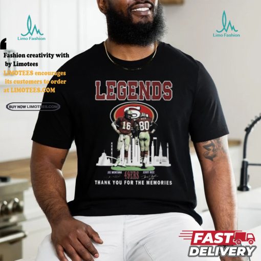 Legends The 49ers Of San Francisco Thank You For The Memories T Shirt