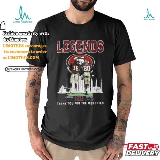 Legends The 49ers Of San Francisco Thank You For The Memories T Shirt