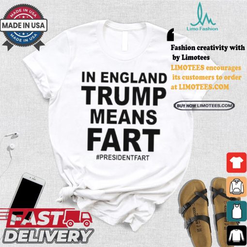 Leyline In England Trump Means Fart President Fart T shirt
