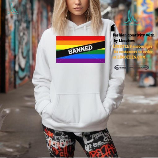 Lgbtq Pond5 Banned Ban Gay Flag Tee Shirt