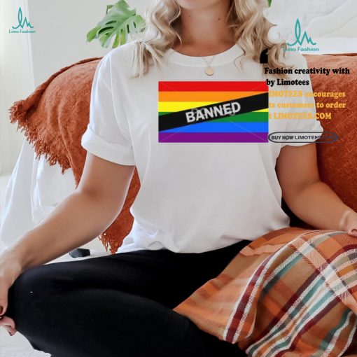 Lgbtq Pond5 Banned Ban Gay Flag Tee Shirt