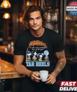 Logo Tar Heels Snoopy Fall It’s Most Wonderful Time Of The Year Shirt