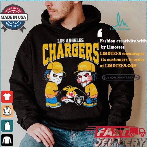 Los Angeles Chargers NFL Halloween Peeing Funny Shirt
