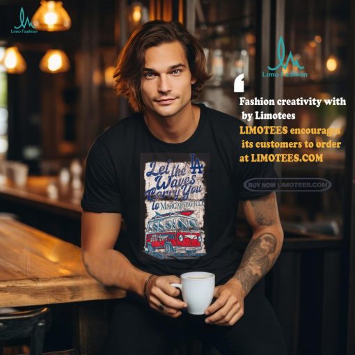 Los Angeles Dodgers Margaritaville Bus Waves Graphic T Shirt