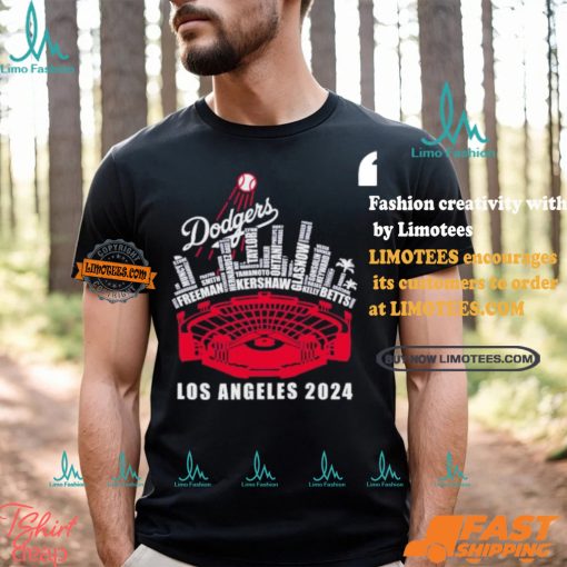Los Angeles Dodgers Stadium Players Name Los Angeles 2024 Shirt