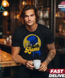 Los Angeles Rams football Skyline helmet T Shirt
