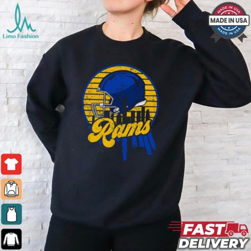 Los Angeles Rams football Skyline helmet T Shirt