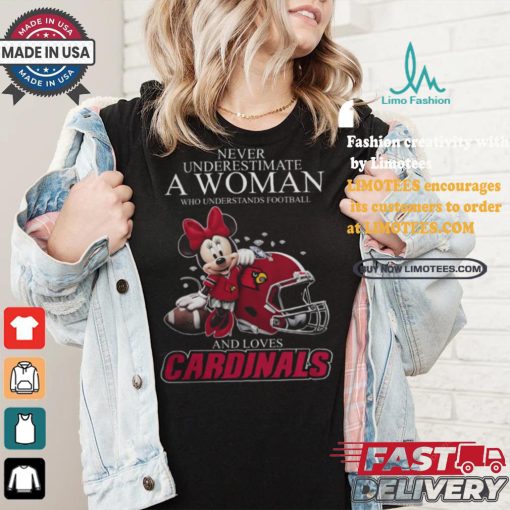 Louisville Cardinals x Minnie Mouse Never Underestimate A Woman Who Understands Football shirt