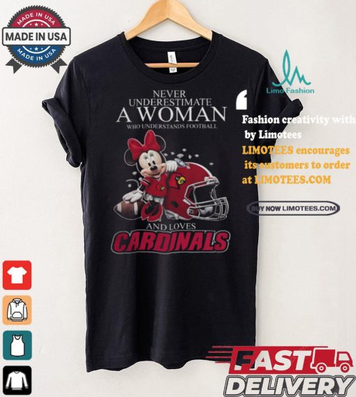 Louisville Cardinals x Minnie Mouse Never Underestimate A Woman Who Understands Football shirt