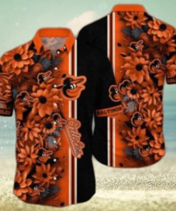 MLB Baltimore Orioles Floral Print Hawaiian Shirt