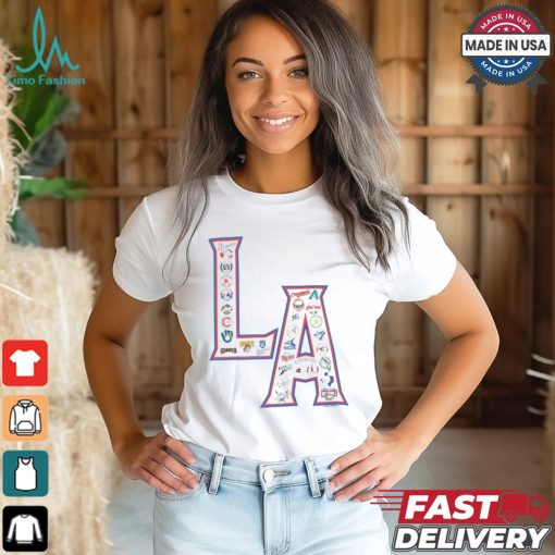 MLB LA Allover Print T Shirt