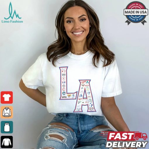 MLB LA Allover Print T Shirt