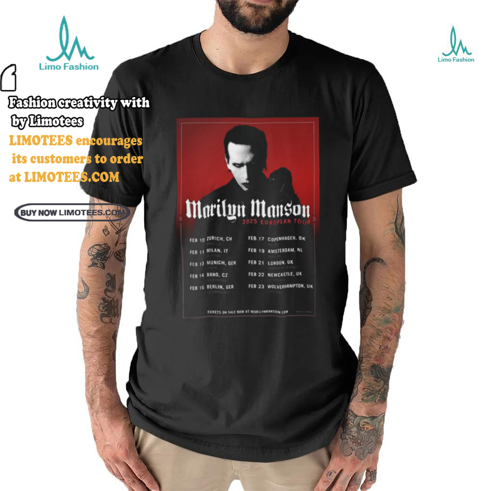 Marilyn Manson European Tour 2025 Shirt Marilyn Manson European Tour 2025 Shirt