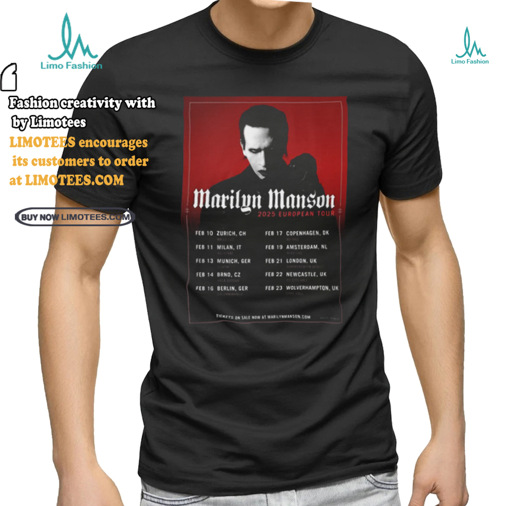 Marilyn Manson European Tour 2025 Shirt Marilyn Manson European Tour 2025 Shirt