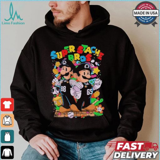 Mario And Luigi Super Stache Bros Baseball Mlb T shirt