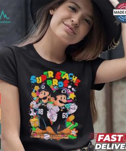 Mario And Luigi Super Stache Bros Baseball Mlb T shirt