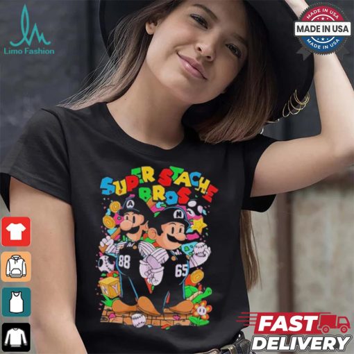 Mario And Luigi Super Stache Bros Baseball Mlb T shirt